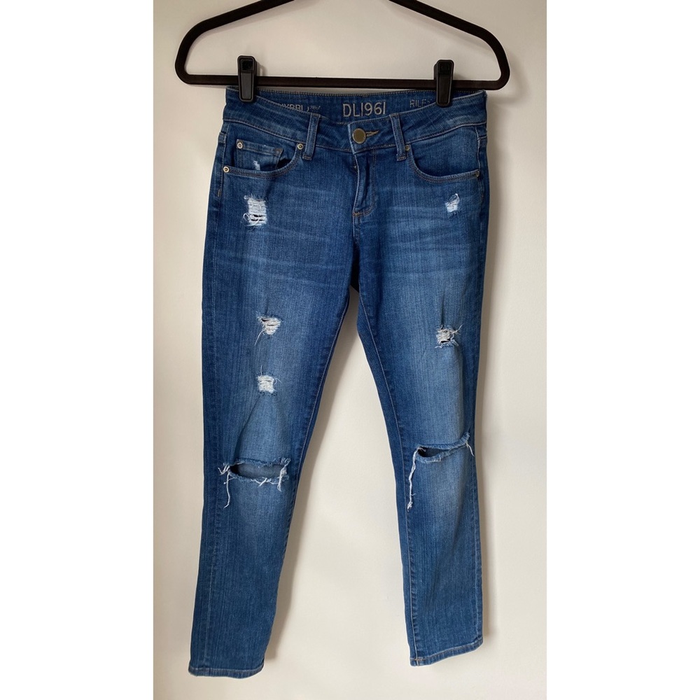 DL 1961 Riley boyfriend distressed jeans denim
